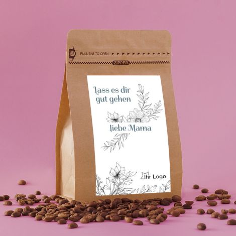 Das passende Geschenk fuer Mama, personalisierter Kaffee, Bild und Text
